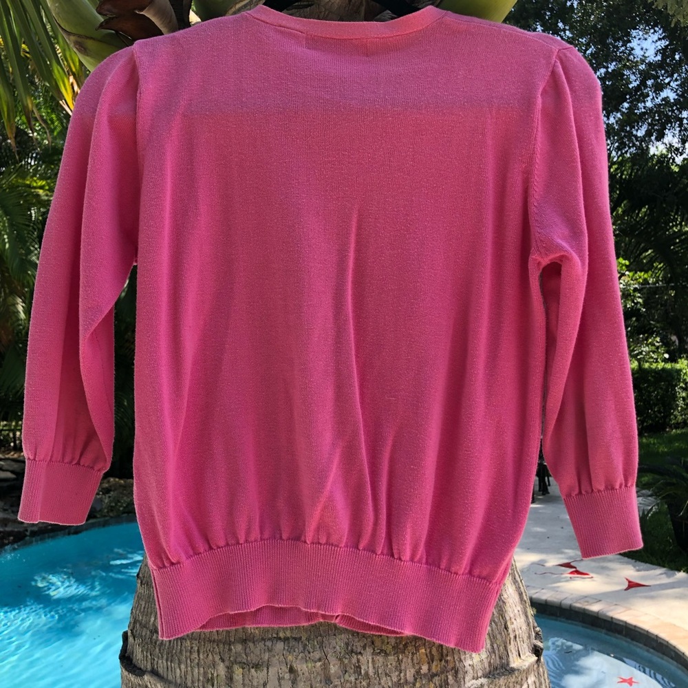 Pink Cropped Cardigan - Picture 3 of 3